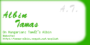 albin tamas business card